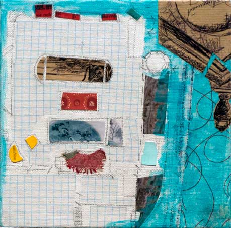 Image of &8211;Life as a House— collage on canvas